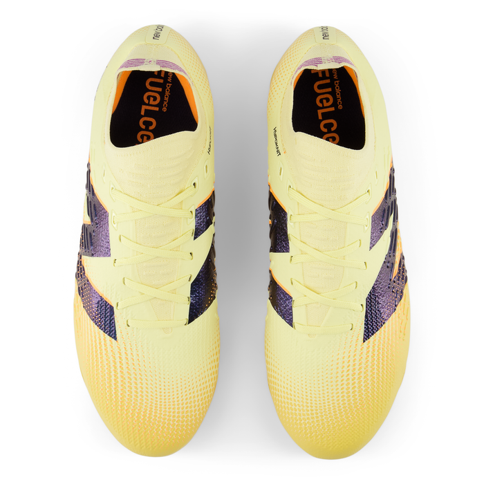 New Balance Tekela Pro Low Laced V4+ FG Football Boots (Parchment/Clementine/Passion Fruit)