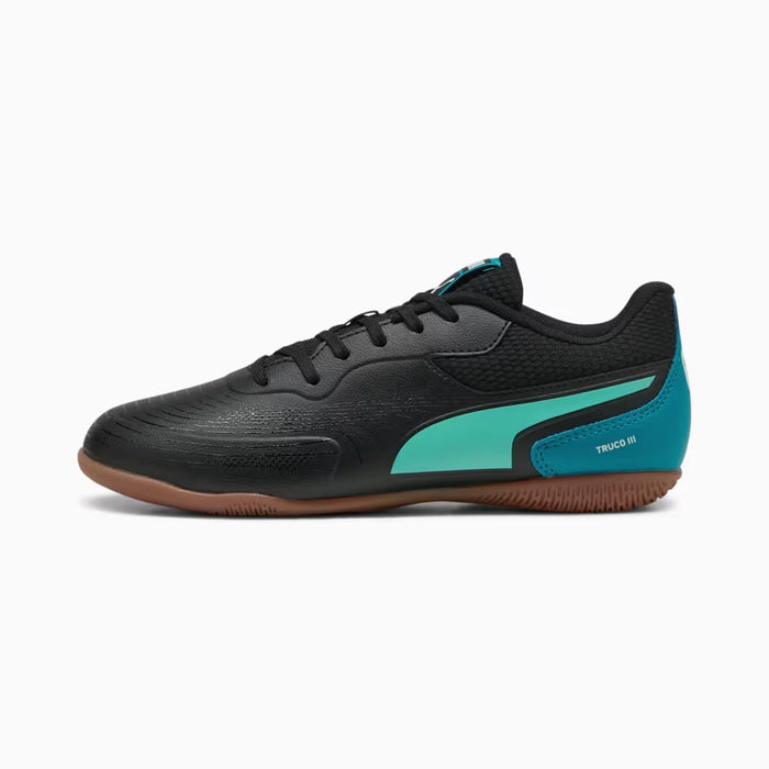 Puma Truco III Jnr IN Indoor Football Shoes (Black/Aquatic/Tropical Blue/White)