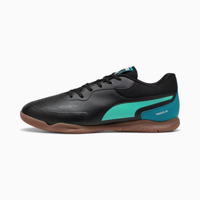 Puma Truco III IN Indoor Football Shoes (Black/Aquatic/Tropical Blue/White)