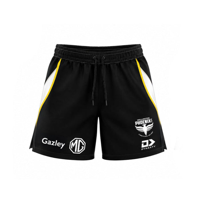 Wellington Phoenix 2026/27 home match shorts, black, front view
