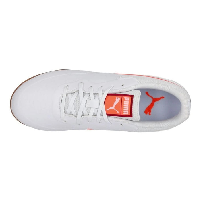 Puma Truco III Jnr IN Indoor Football Shoes (White/Glowing Red/Dark Crimson)