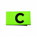 Junior football captain's armband in fluro green