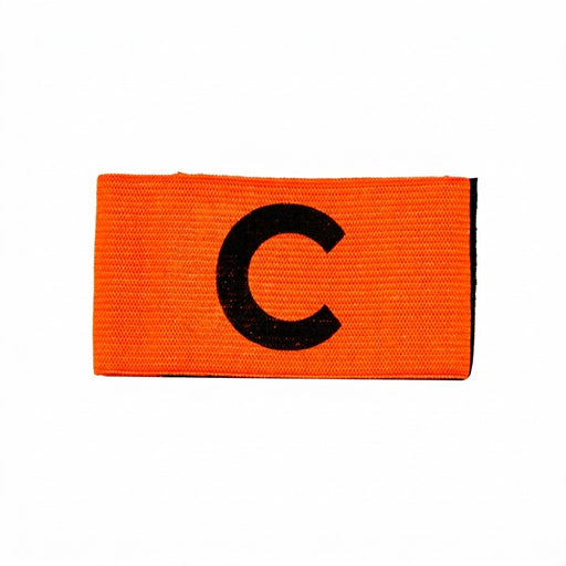 Junior football captain's armband in fluro orange