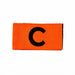 Junior football captain's armband in fluro orange