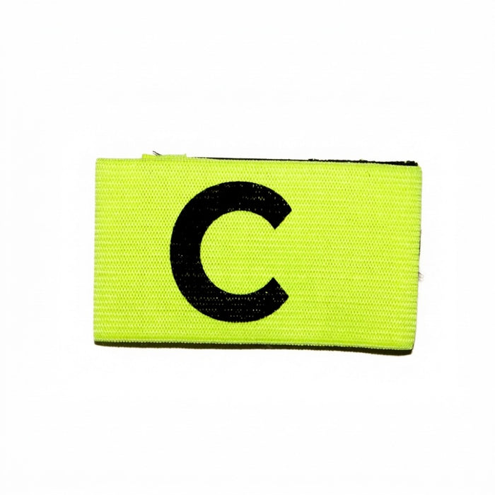 Junior football captain's armband in fluro yellow