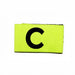 Junior football captain's armband in fluro yellow