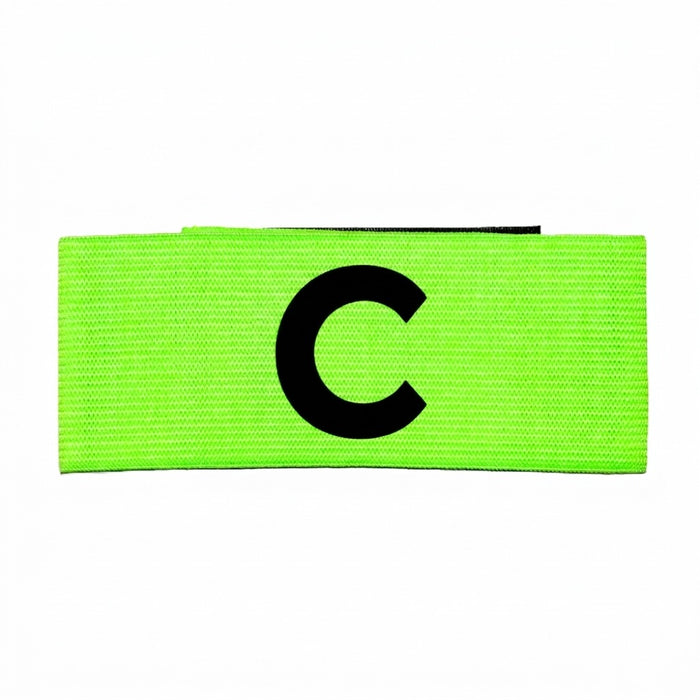 Senior football captain's armband in fluro green