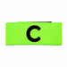 Senior football captain's armband in fluro green