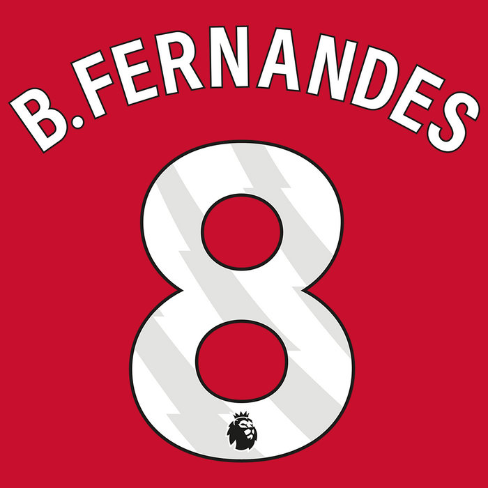 Premier League Print White (Adult) - B. FERNANDES 8