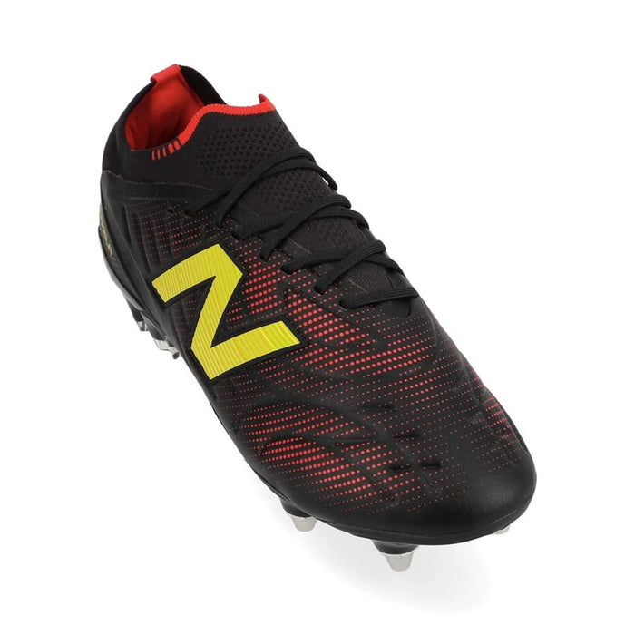 New Balance Tekela V5 Elite Low-Cut SG Football Boots (Black/Yellow/Fire cracker)