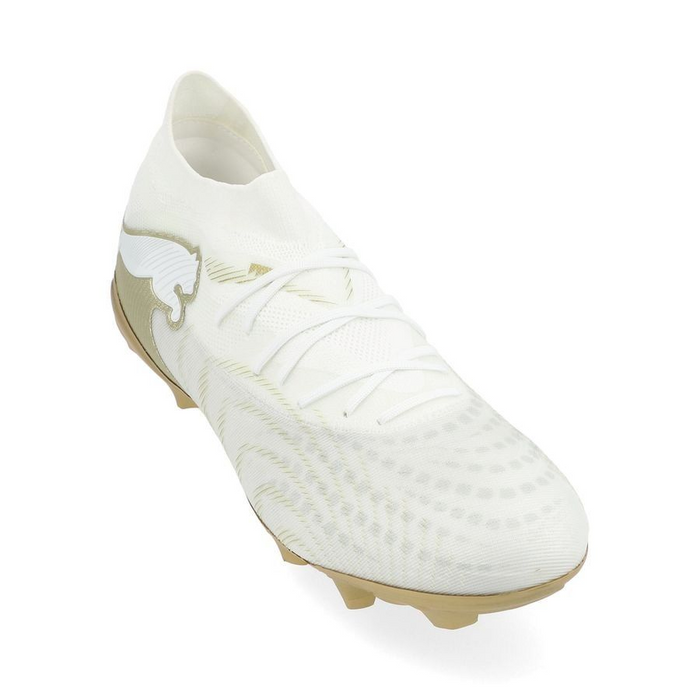 Puma Future 9 Match FG/AG Football Boots (White/Metallic Gold/Black)
