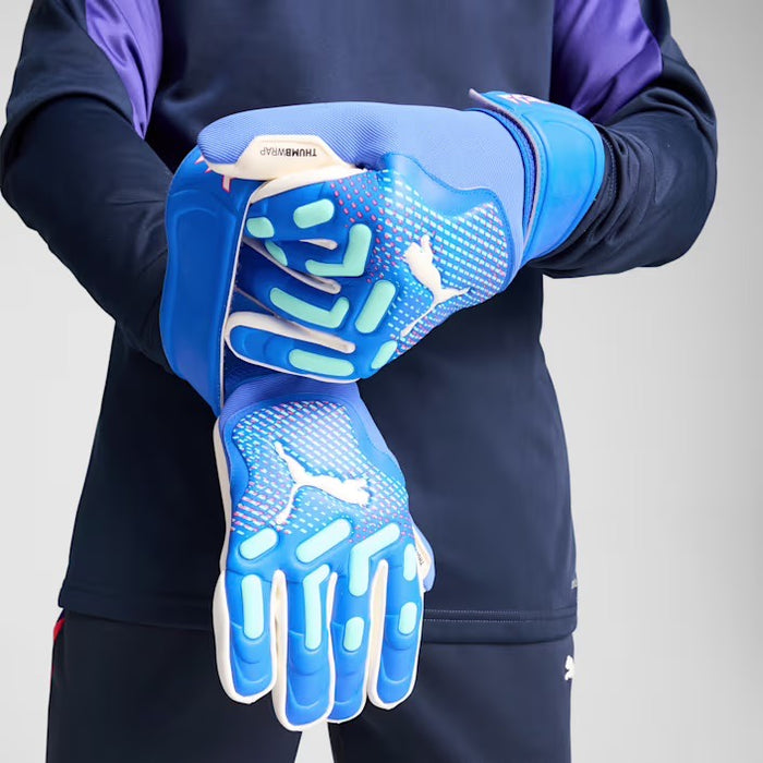 Puma Future Match NC GK Gloves (Bluemazing/Sunset Glow/Electric Peppermint))