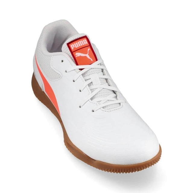 Puma Truco III IN Indoor Football Shoes (White/Glowing Red/Dark Crimson)