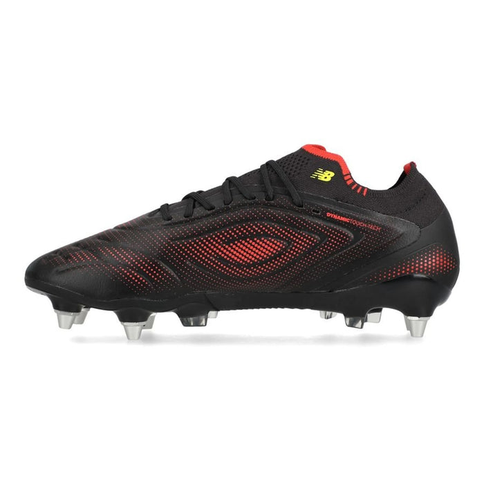 New Balance Tekela V5 Elite Low-Cut SG Football Boots (Black/Yellow/Fire cracker)