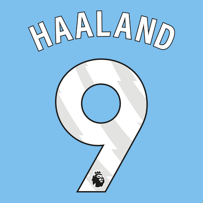 Premier League Print White (Youth) - HAALAND 9