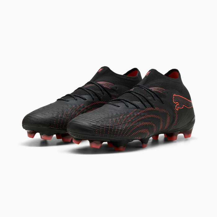 Puma Future 9 Ultimate FG Football Boots (Black/Glowing Red/Strong Gray)