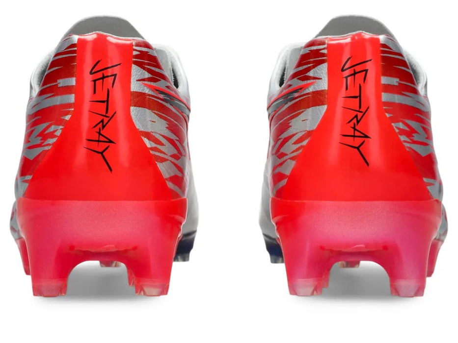 Asics Jetray Elite FG football boot in silver and red