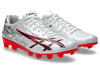 Asics Jetray Pro FG football boot in silver and red