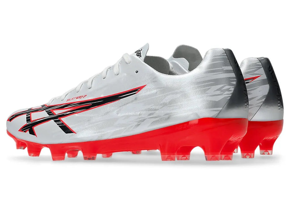 Asics Jetray Pro FG football boot in silver and red