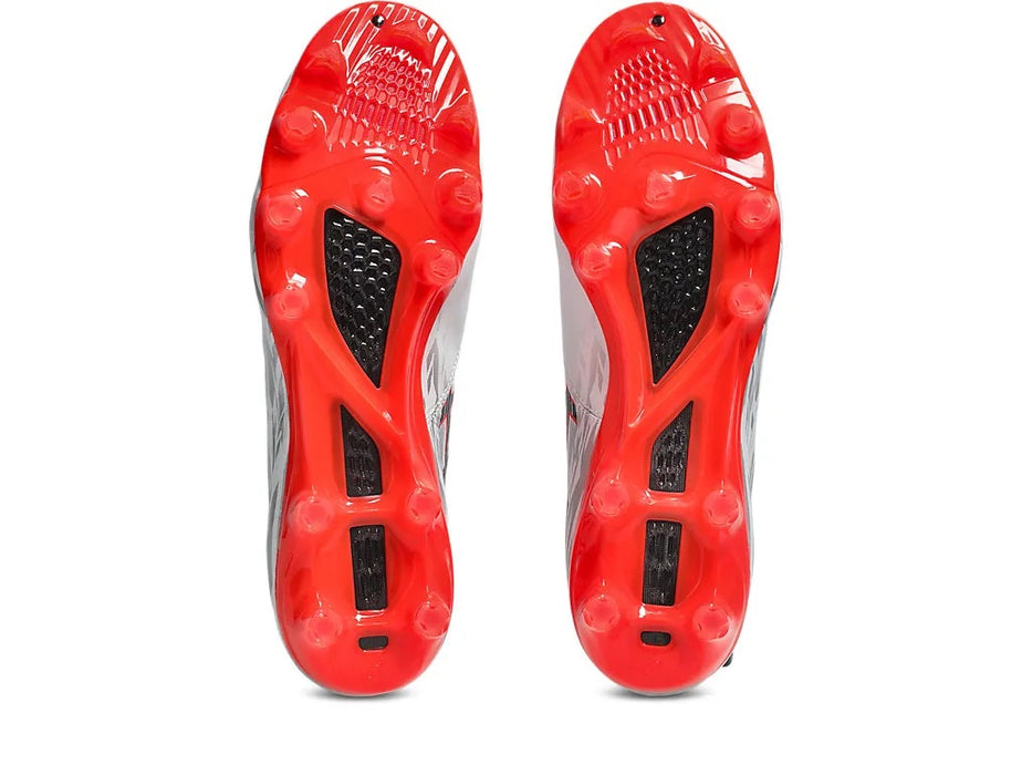 Asics Jetray Pro FG football boot in silver and red