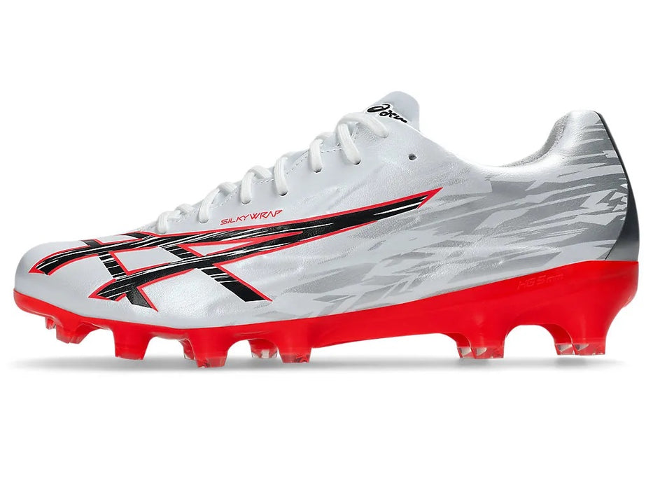 Asics Jetray Pro FG football boot in silver and red