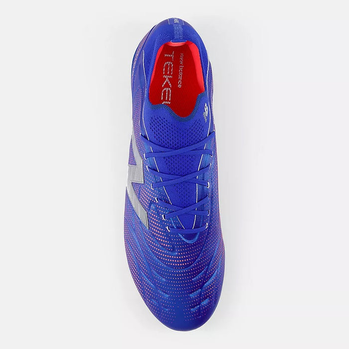 New Balance Tekela Elite v5 Low Laced SG Football Boots (Blue Gemstone / Energy Red / Silver)