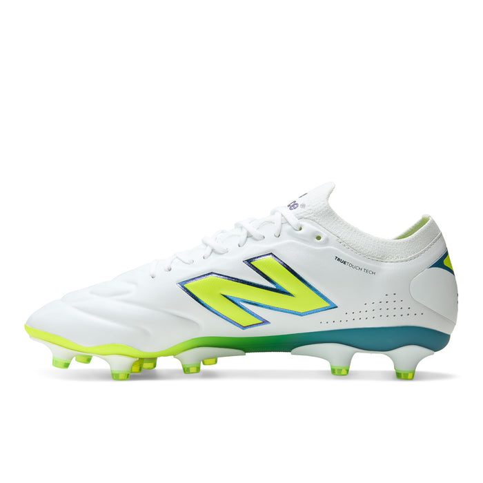 New Balance 442 V3 Elite Knit FG Football Boots (White/Alkaline Green)