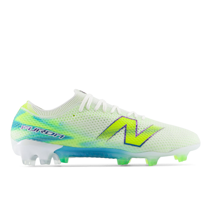 New Balance Furon V9 Elite FG Football Boots (White/Alkaline Green)