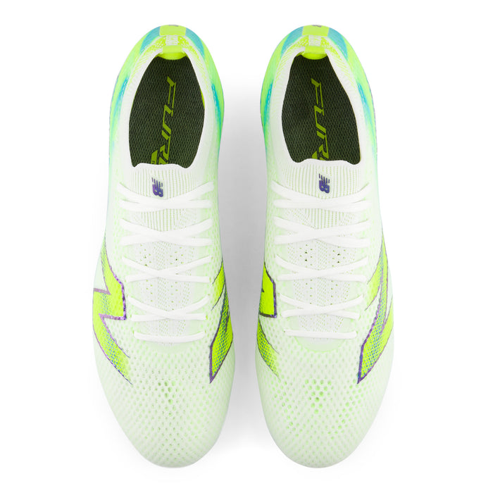 New Balance Furon V9 Elite FG Football Boots (White/Alkaline Green)