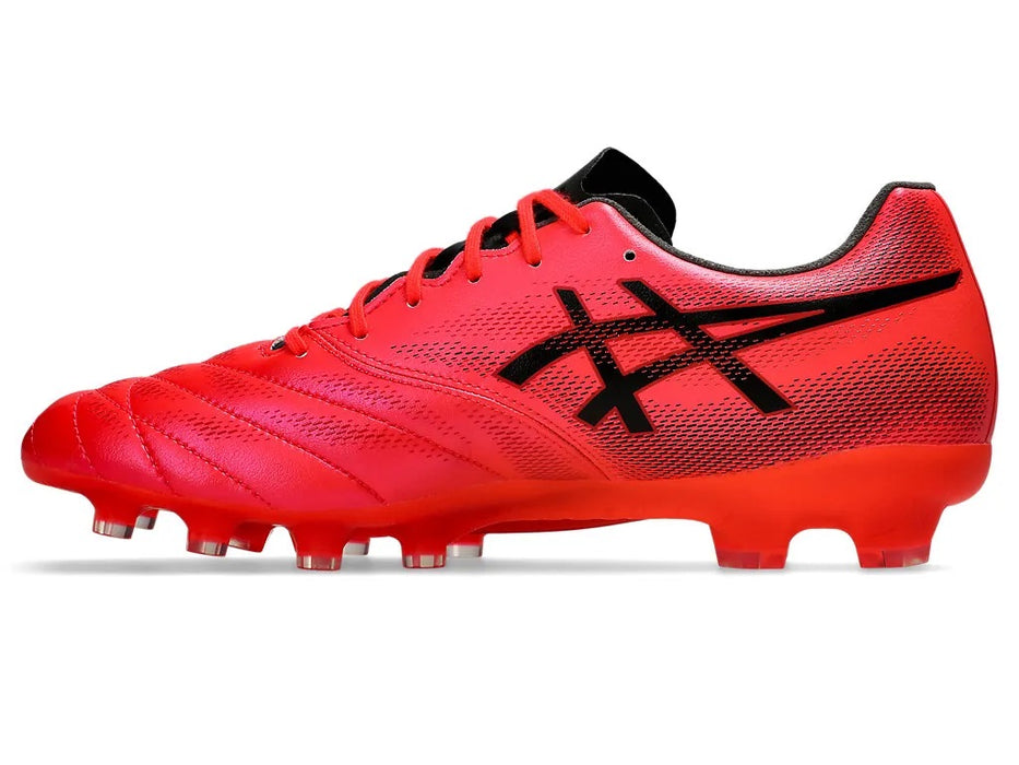 Asics Ultrezza 4 FG football boot in flash red and black