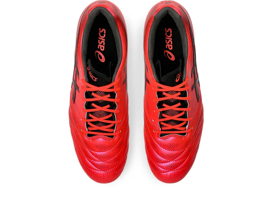 Asics Ultrezza 4 FG football boot in flash red and black