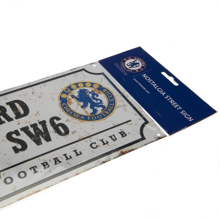 Chelsea FC Football Club White Stamford Bridge Metal Street Wall Sign  Official