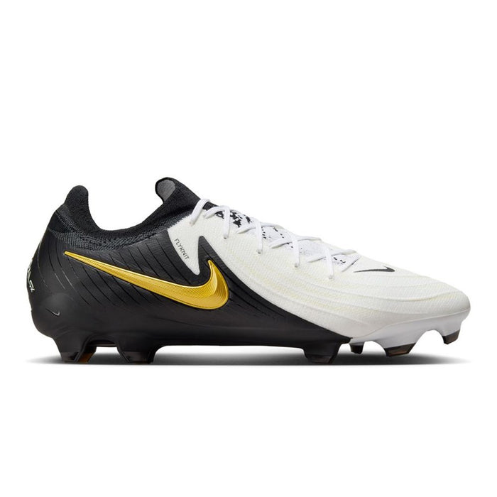 Nike Phantom GX 2 Pro FG Football Boots (White/Black/Metallic Gold)