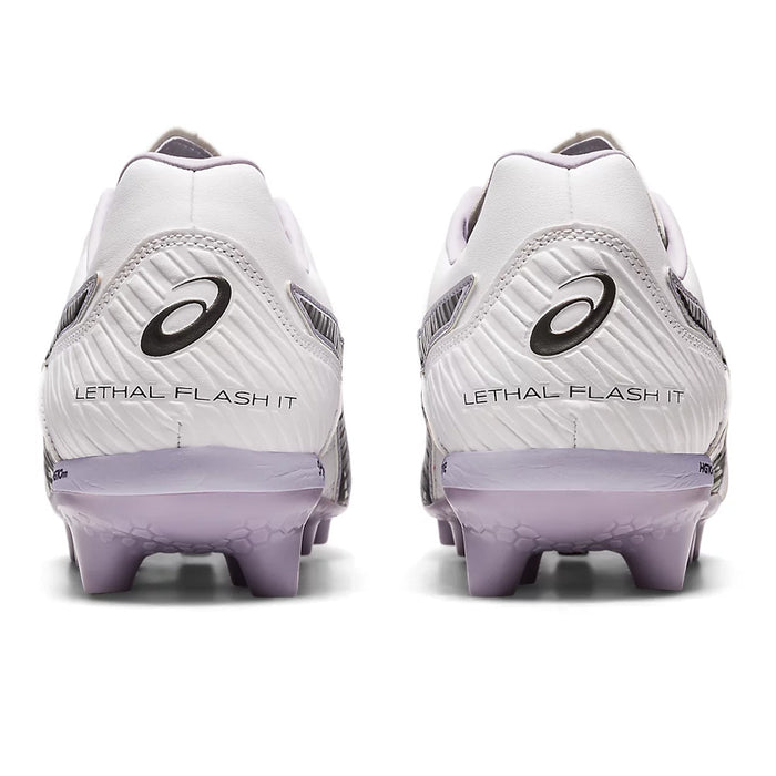 Asics Lethal Flash IT 2 Womens FG Football Boots (White/Gunmetal)