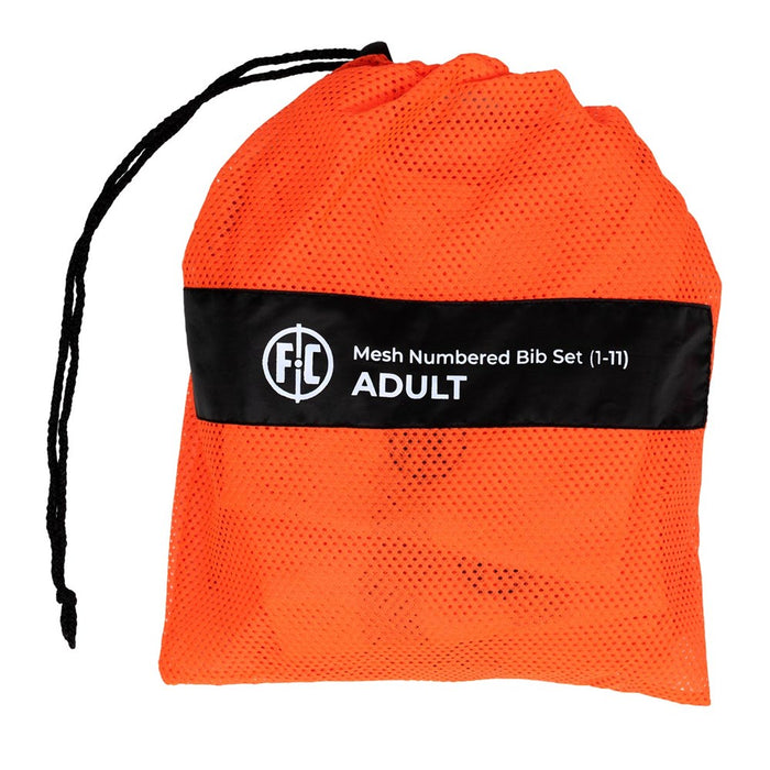 FC Mesh Numbered Training Bib Set - Adult (Orange)