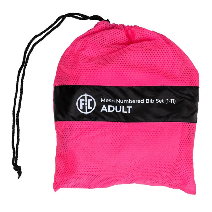 FC Mesh Numbered Training Bib Set - Adult (Pink)