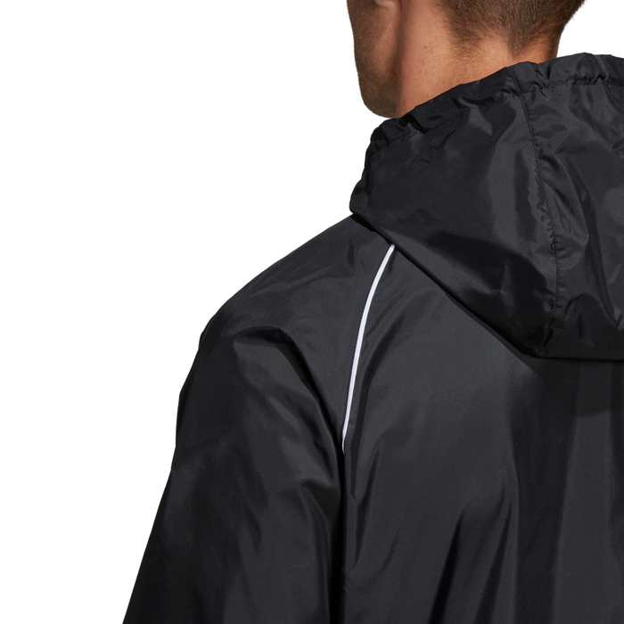 Adidas Adult Core 18 Rain Jacket Black White