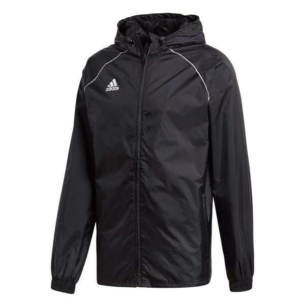 Adidas core 11 rain jacket black white hotsell