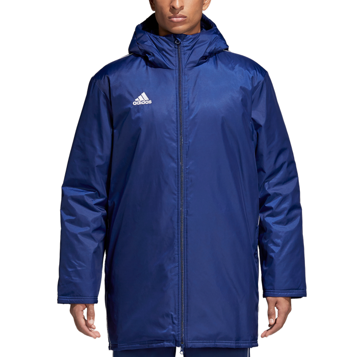 Adidas Adult Core 18 Stadium Jacket (Dark Blue/White)
