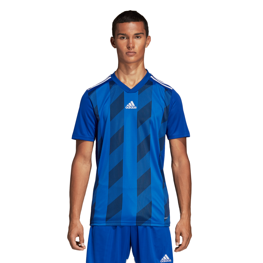 Adidas striped soccer jersey store