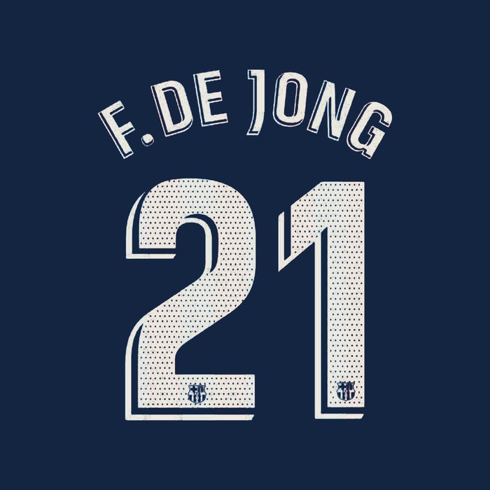 Official Barcelona Gold Print - F. De Jong #21