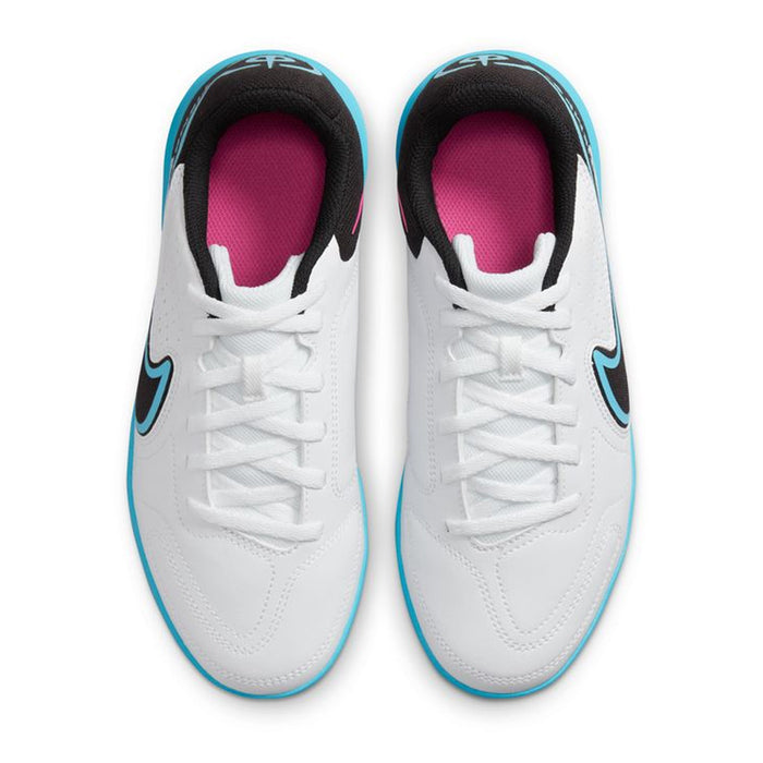 Nike Tiempo Legend 9 Club IC Jnr Football Boots (White/Blue/Black)