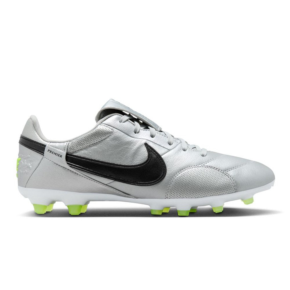 Nike Premier 3 FG Football Boots Metallic Silver Black Volt