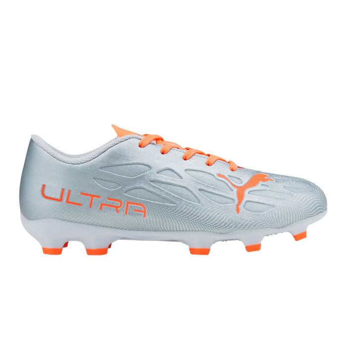 Puma Ultra 4.4 FG/AG Jnr Football Boots (Silver/Neon Citrus)