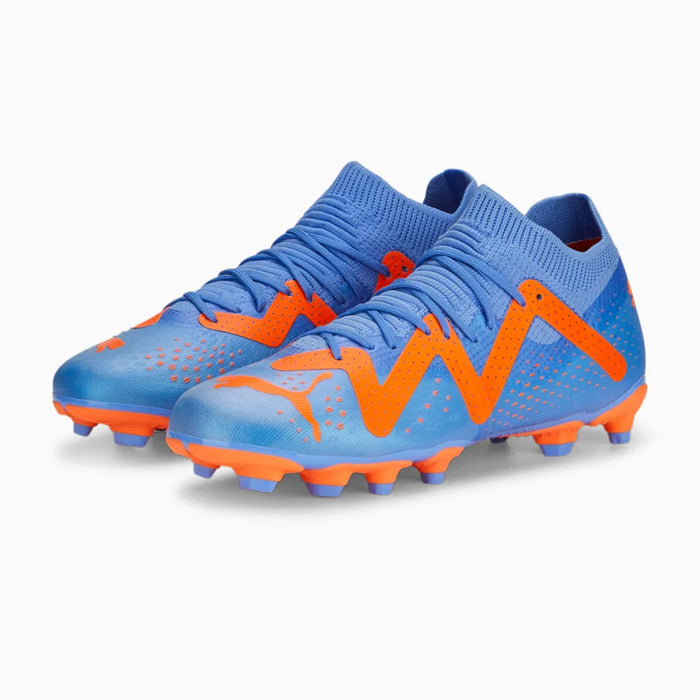 Puma Future Match FG/AG Jnr Football Boots (Blue Glimmer/Orange)