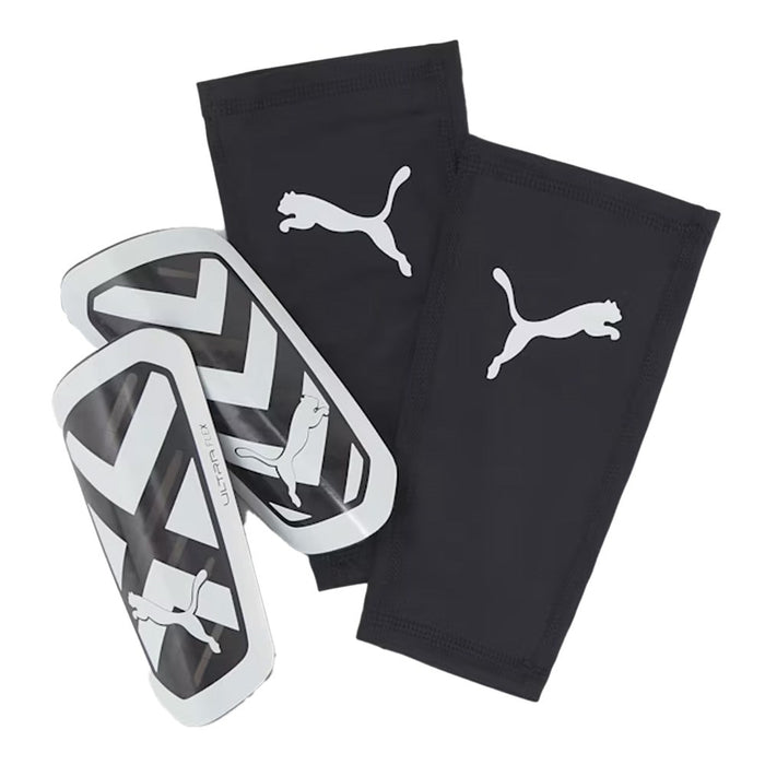 Puma Ultra Flex Sleeve Shinguards (Black/White)