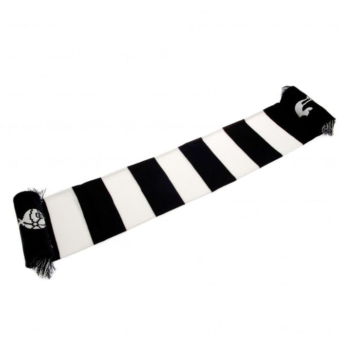 Official Tottenham Hotspur Crest Bar Scarf - Traditional Style Spurs Fan Accessory